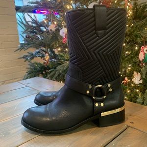 Vince Camuto Black Riding Moto Boots